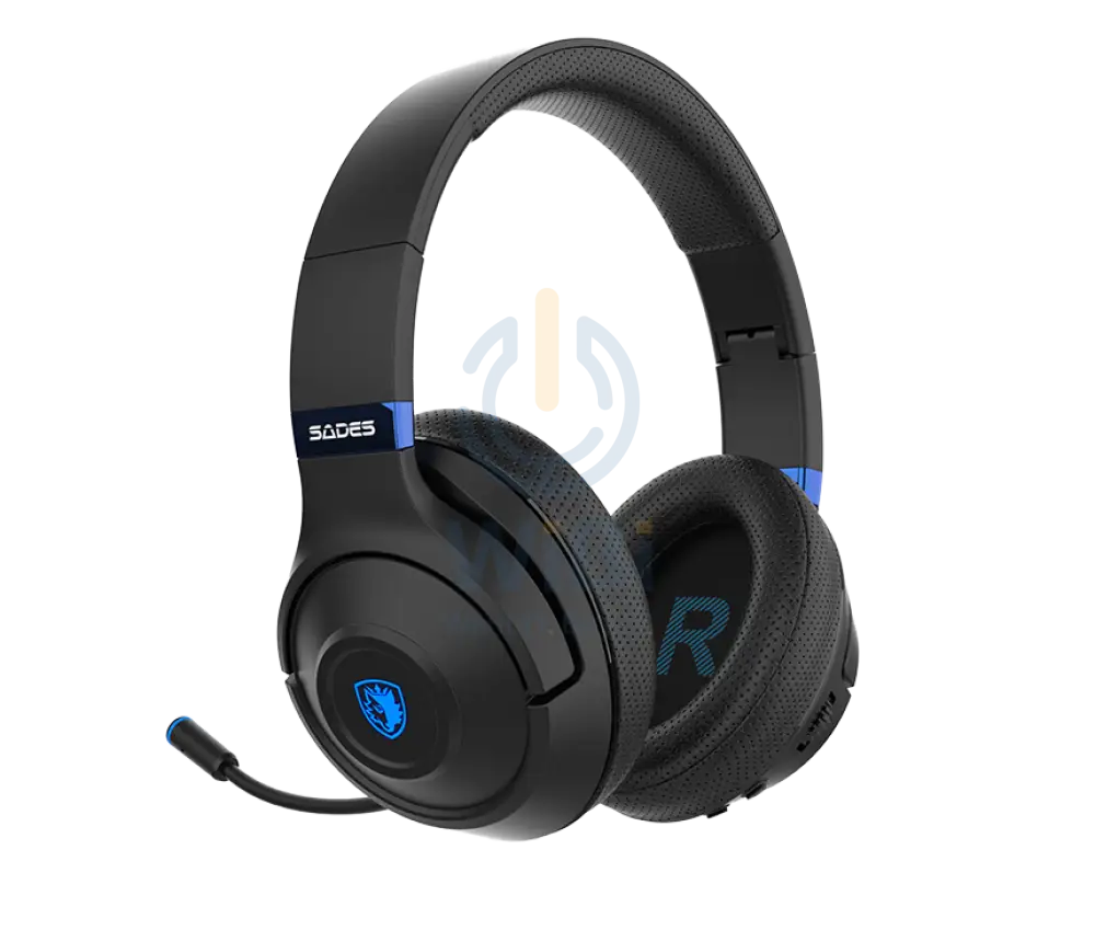 SADES WHISPER WIRELESS-BL HEADSET(SA-205) - Black Accessories > Audio > Headphones