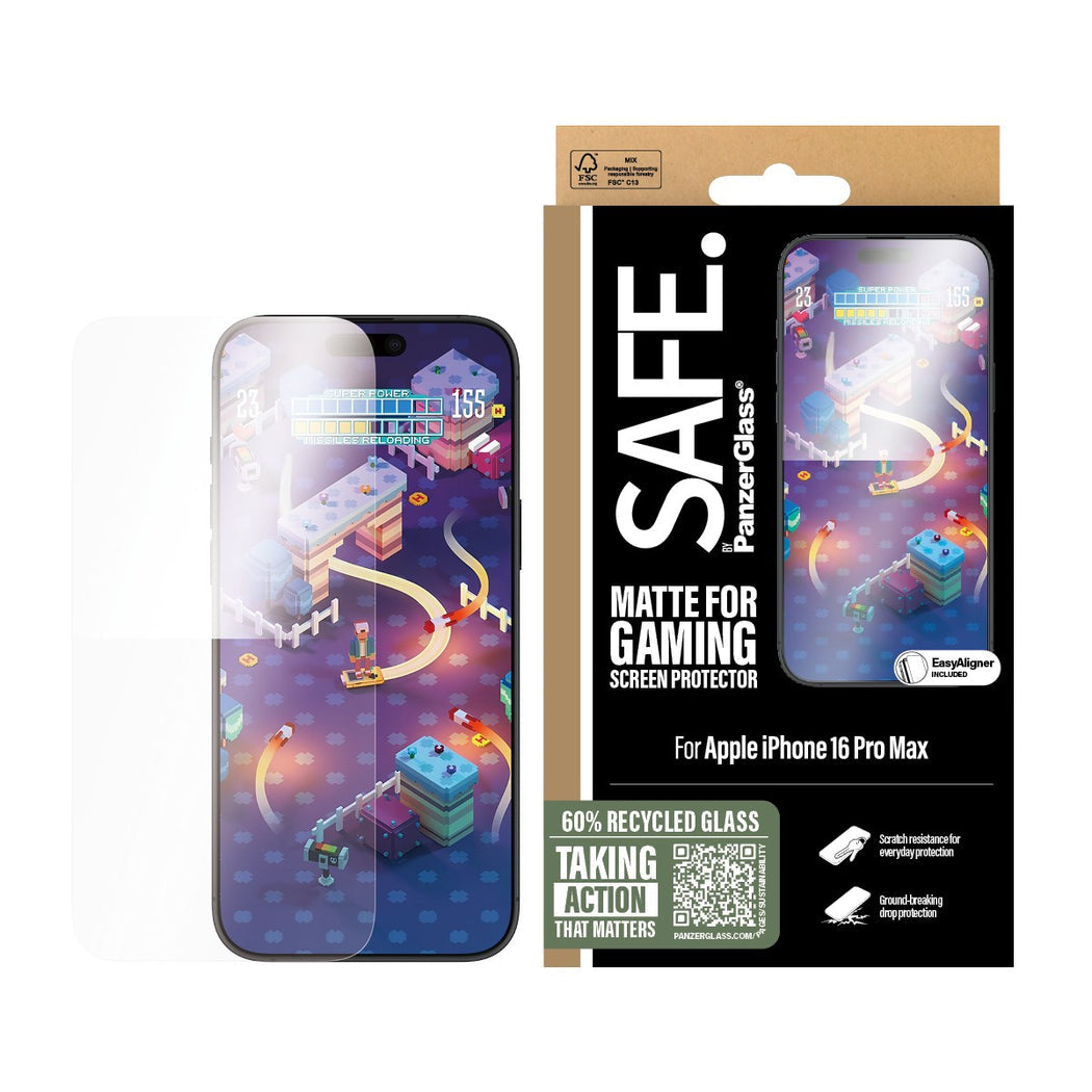 PanzerGlass Gaming Screen Protector - for iPhone 16 Pro Max / Ultra-Wide Fit