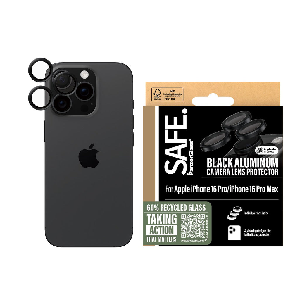 PanzerGlass Camera Lens Protector -for iPhone 16 Pro / iPhone 16 Pro Max / Black