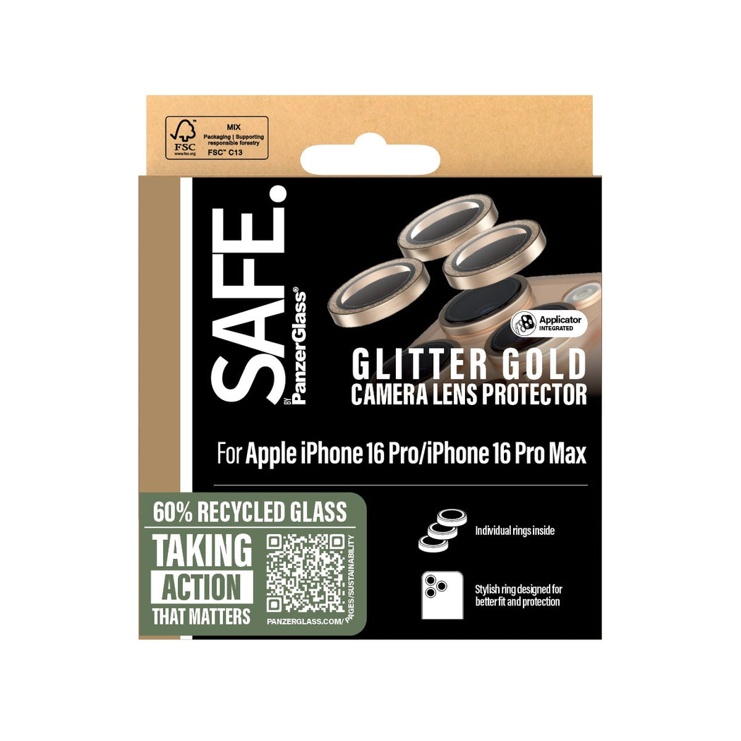 PanzerGlass Camera Lens Protector - for iPhone 16 Pro / iPhone 16 Pro Max / Glitter Gold