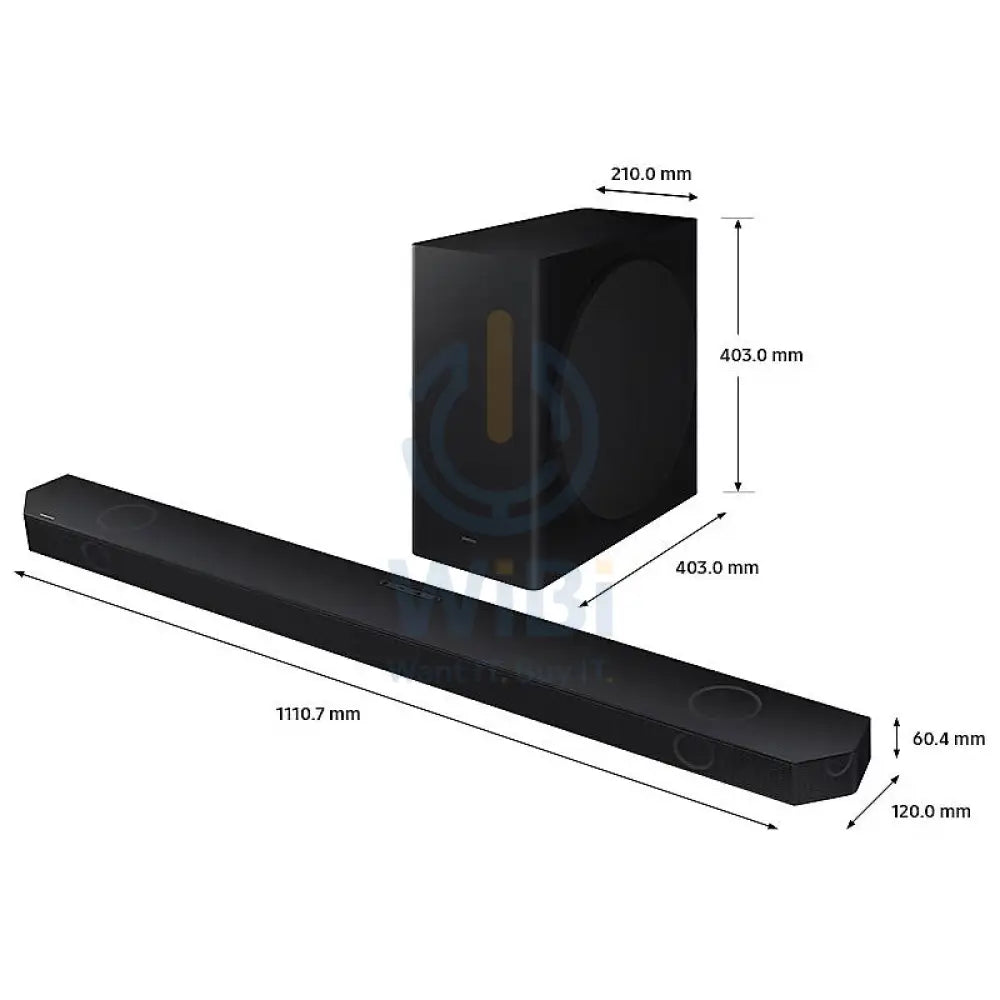 Samsung HW-Q800C 5.1.2ch Dolby Atmos Soundbar - 39‎W / Wireless / Black Accessories > Audio > Speakers
