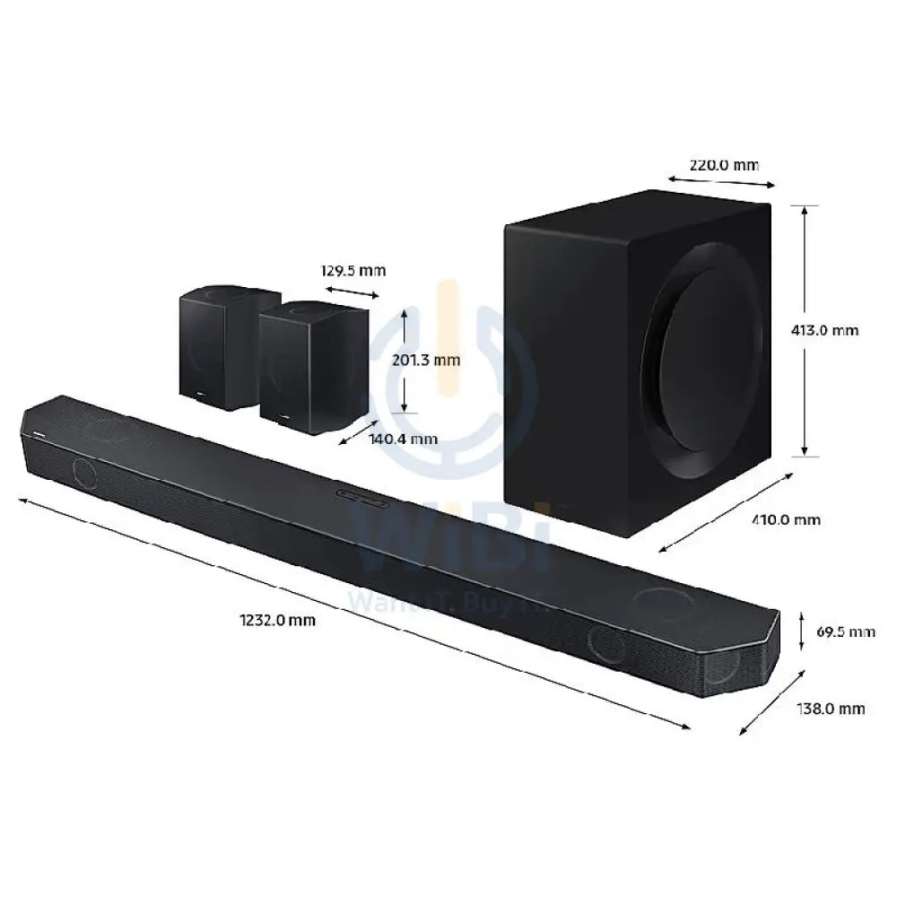 Samsung HW-Q990C 11.1.4ch Dolby Atmos Q-Series Soundbar - 41W / Wireless / Black Accessories > Audio > Speakers