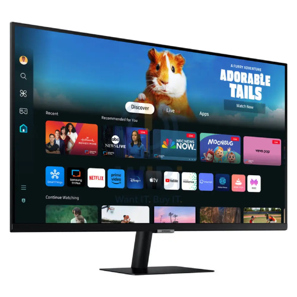Samsung M50D Smart Monitor - 27’’ VA FHD / 4ms / HDMI/USB/Bluetooth/WiFi / Black - Monitor Monitors & Projectors >