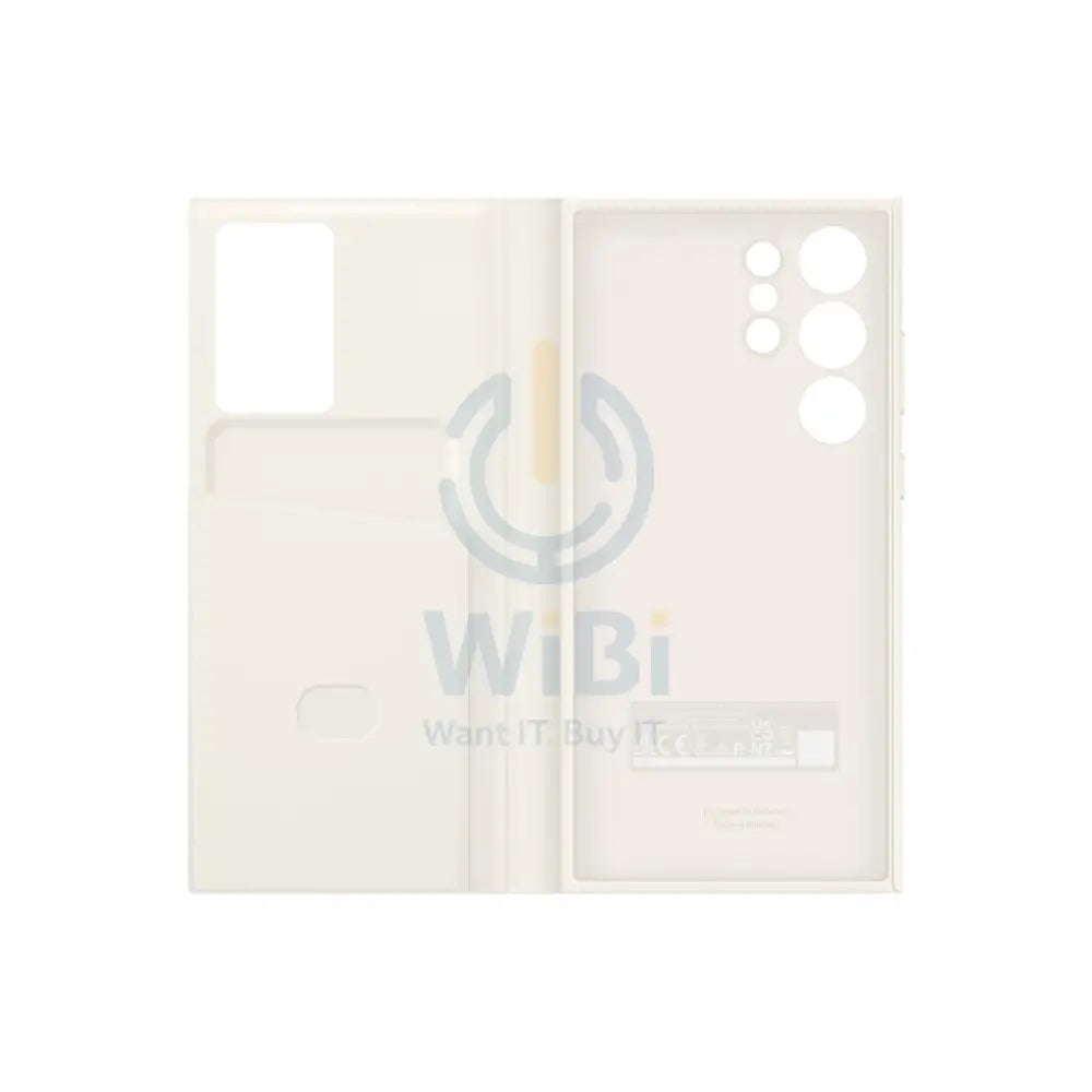 Samsung S23 Ultra Smart View wallet case - Cream Accessories > Mobiles & Tablets > Mobiles > Covers & Cases > Offer Zone