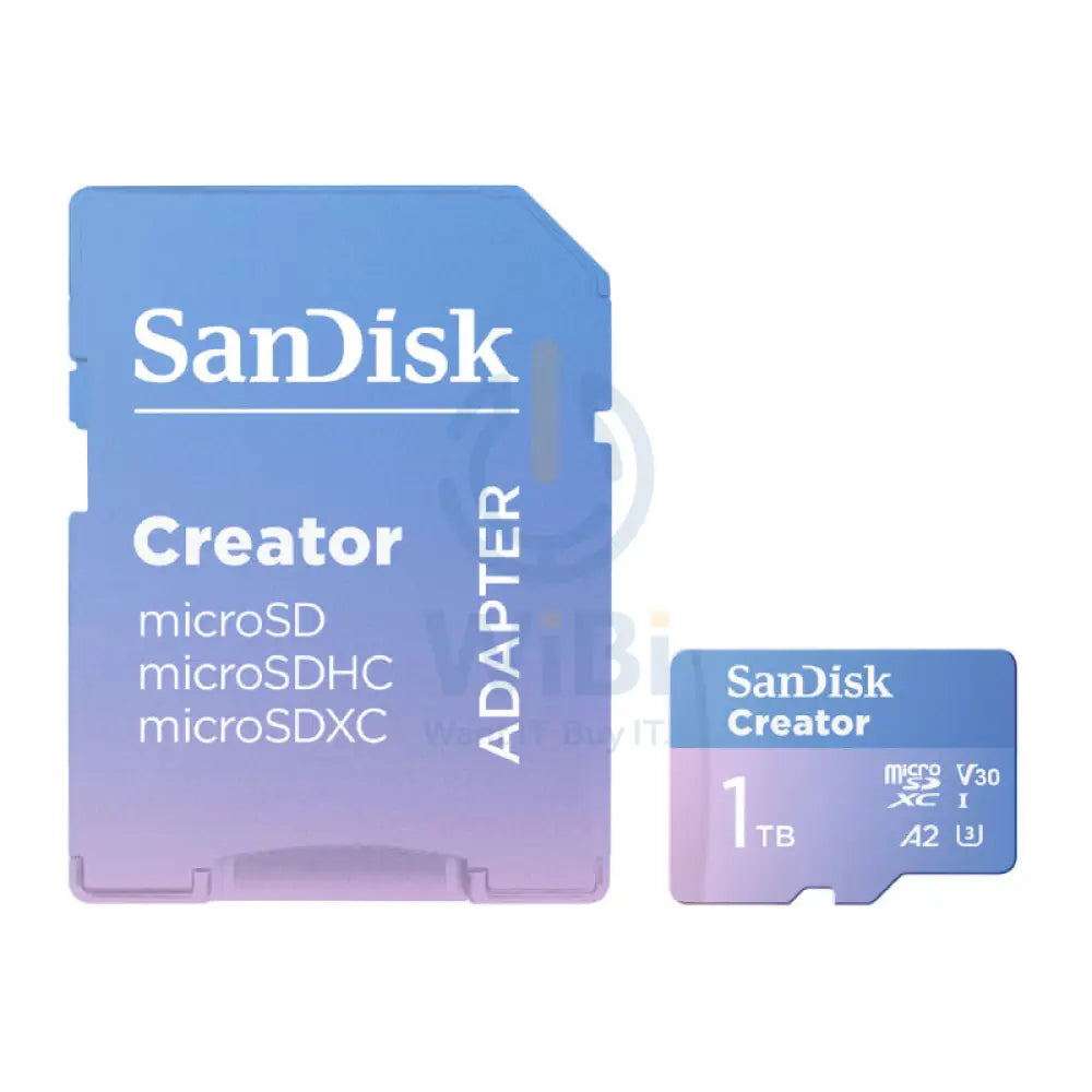 SanDisk Creator microSD Card with Adapter - 1TB / Up to 190MB/s / Adobe Lightroom 3-Months Subscription Storage >