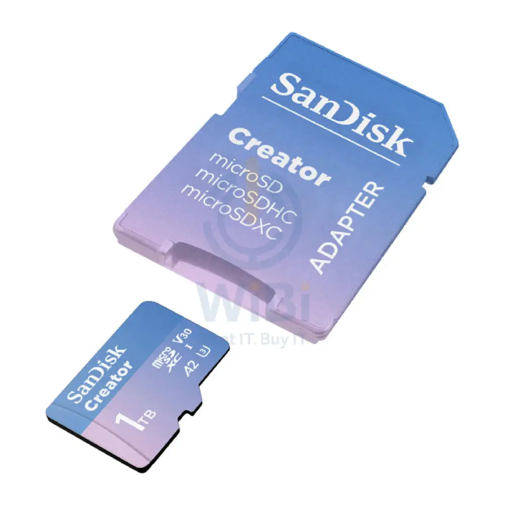 SanDisk Creator microSD Card with Adapter - 1TB / Up to 190MB/s / Adobe Lightroom 3-Months Subscription Storage >