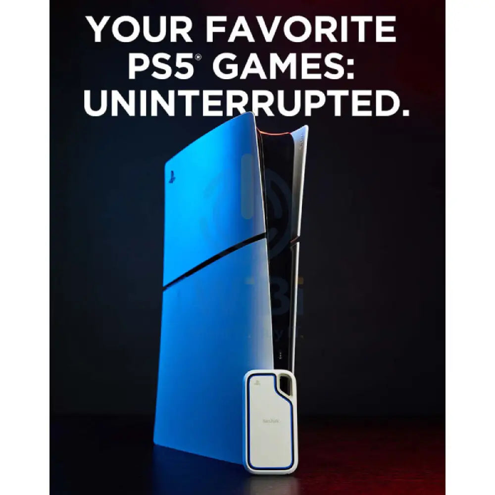 SanDisk Extreme Portable SSD for PlayStation 5 Console and PC - 2TB / USB-C 3.2 Gen 2 / Up to 1000MB/s / External SSD