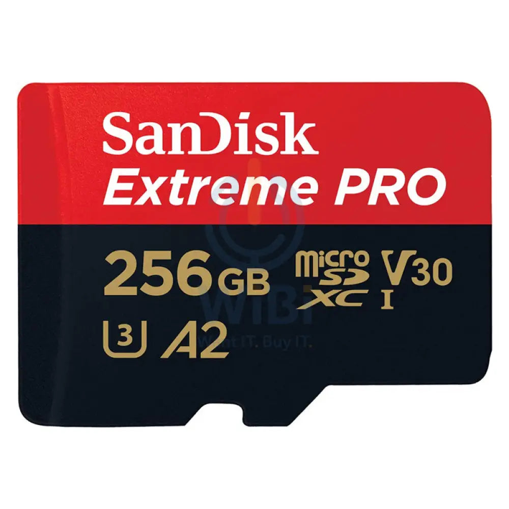 SanDisk Extreme PRO microSDXC UHS-I CARD with Adapter - 256GB / Up to 200 MB/s Storage > Memory Cards