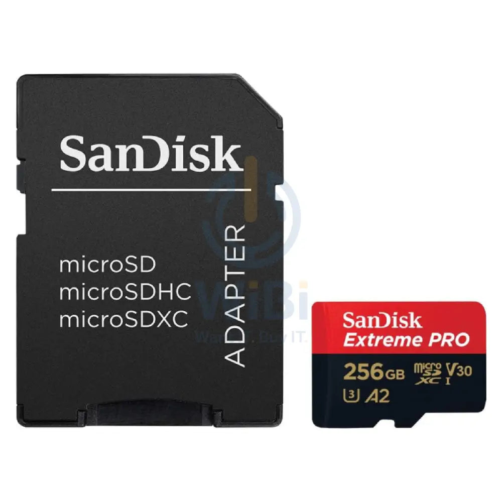 SanDisk Extreme PRO microSDXC UHS-I CARD with Adapter - 256GB / Up to 200 MB/s Storage > Memory Cards