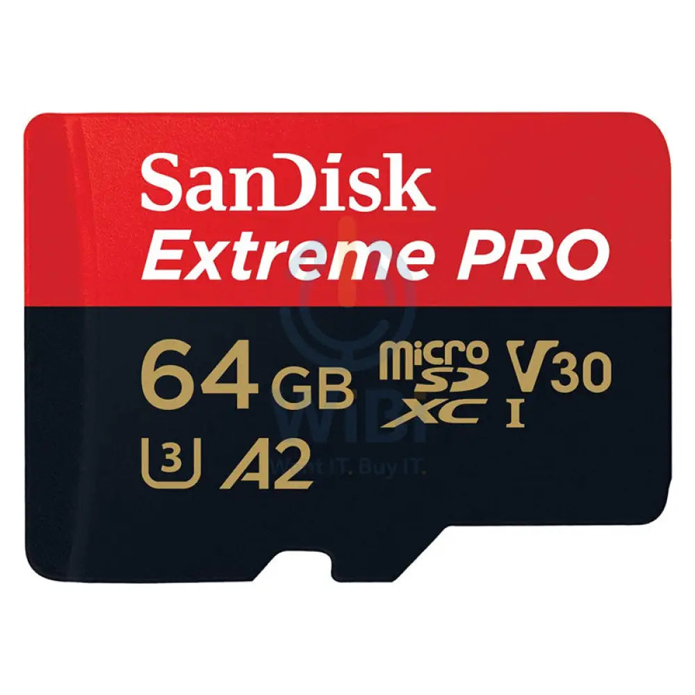 SanDisk Extreme PRO microSDXC UHS-I CARD with Adapter - 64GB / Up to 200 MB/s Storage > Memory Cards