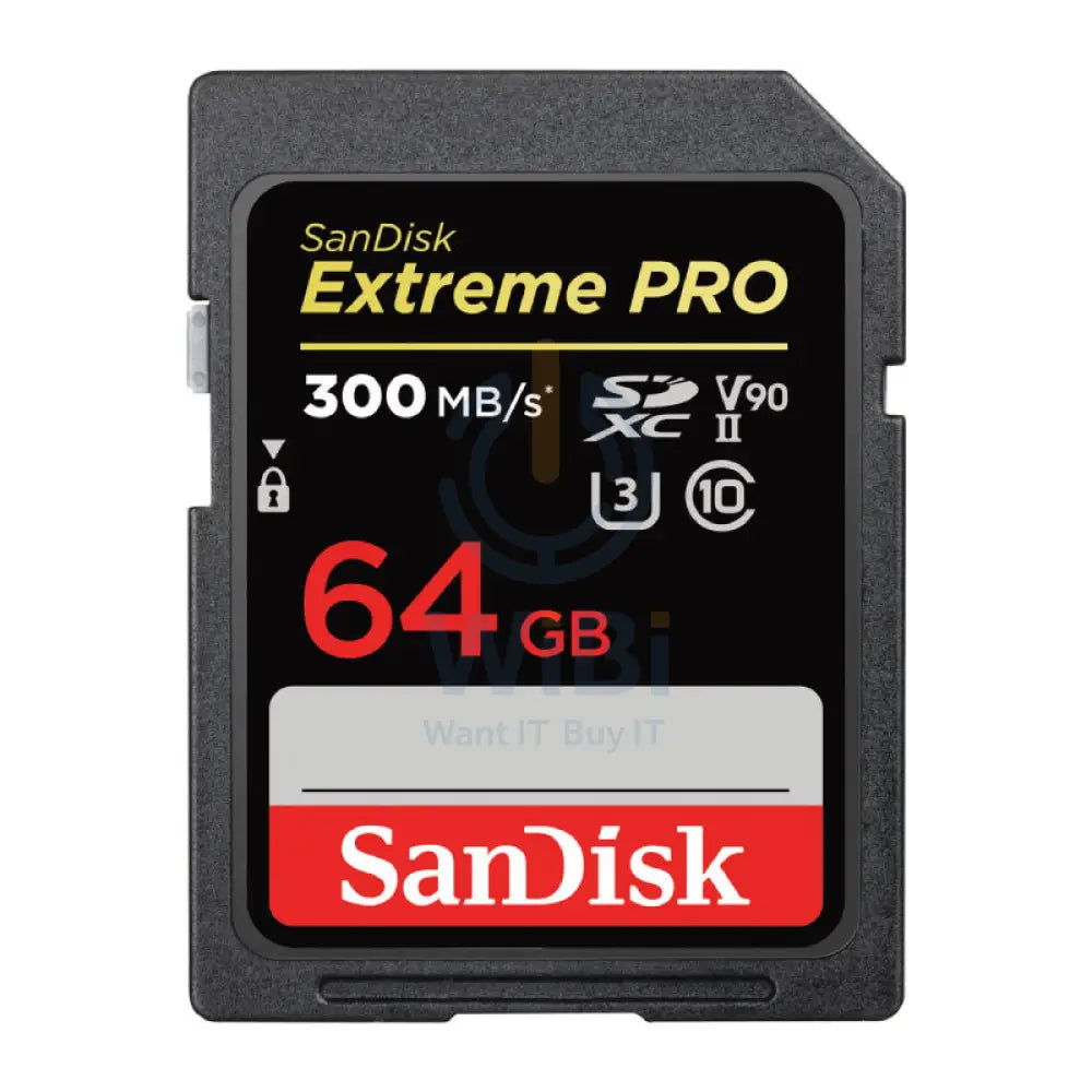 SanDisk Extreme PRO SDHC and SDXC UHS-II Cards - 64GB / Up to 300MB/s Storage > Memory Cards