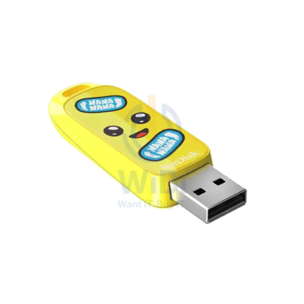 SanDisk Fortnite USB Flash Drive Peely Edition - 128GB / Up to 130MB/s / USB-A 3.2 Gen 1 Storage > USB Flash Drive