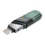 SanDisk iXpand Flash Drive Flip - 64GB / USB 3.1 Gen 1 / Lightning / Black and Silver Storage > USB Flash Drive