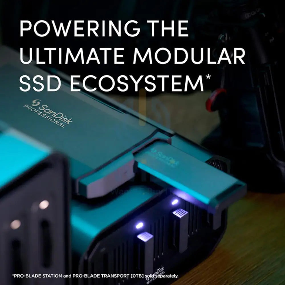 SanDisk Professional Pro Blade Transport SSD - 4TB / Up to 2000 MB/s / USB-C / External SSD (Solid State Drive) Storage