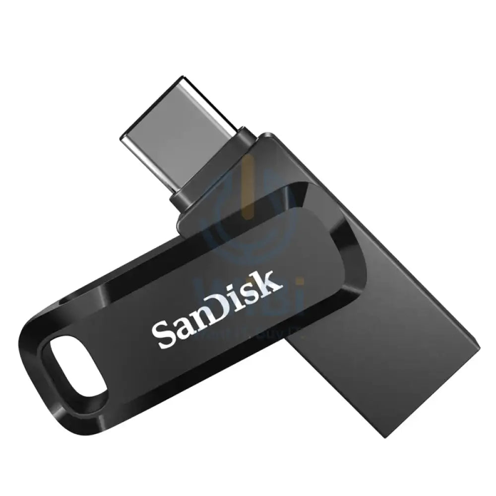 SanDisk Ultra Dual Drive Go Flash Drive - 64GB / Up to 300 MB/s / USB 3.2 Gen 1 / Type-C / Black Storage > USB Flash