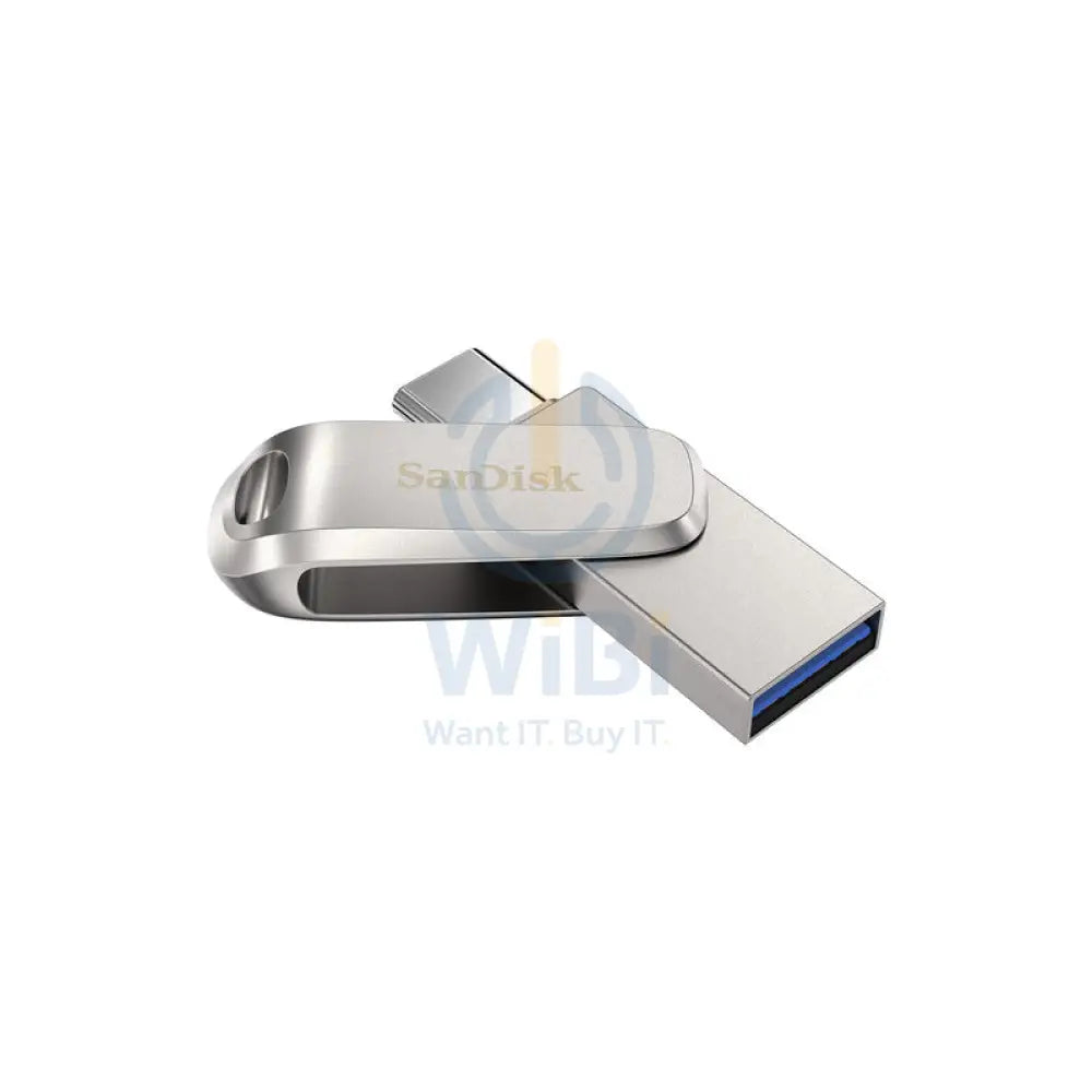 SanDisk Ultra Dual Drive Luxe - 1TB / Up to 400 MB/s / USB 3.2 Gen 1 / Type-C / Silver Storage > USB Flash Drive