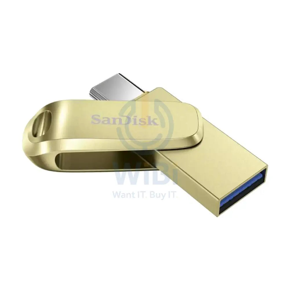 SanDisk Ultra Dual Drive Luxe - 512GB / Up to 400 MB/s / USB 3.2 Gen 1 / Gold Storage > USB Flash Drive