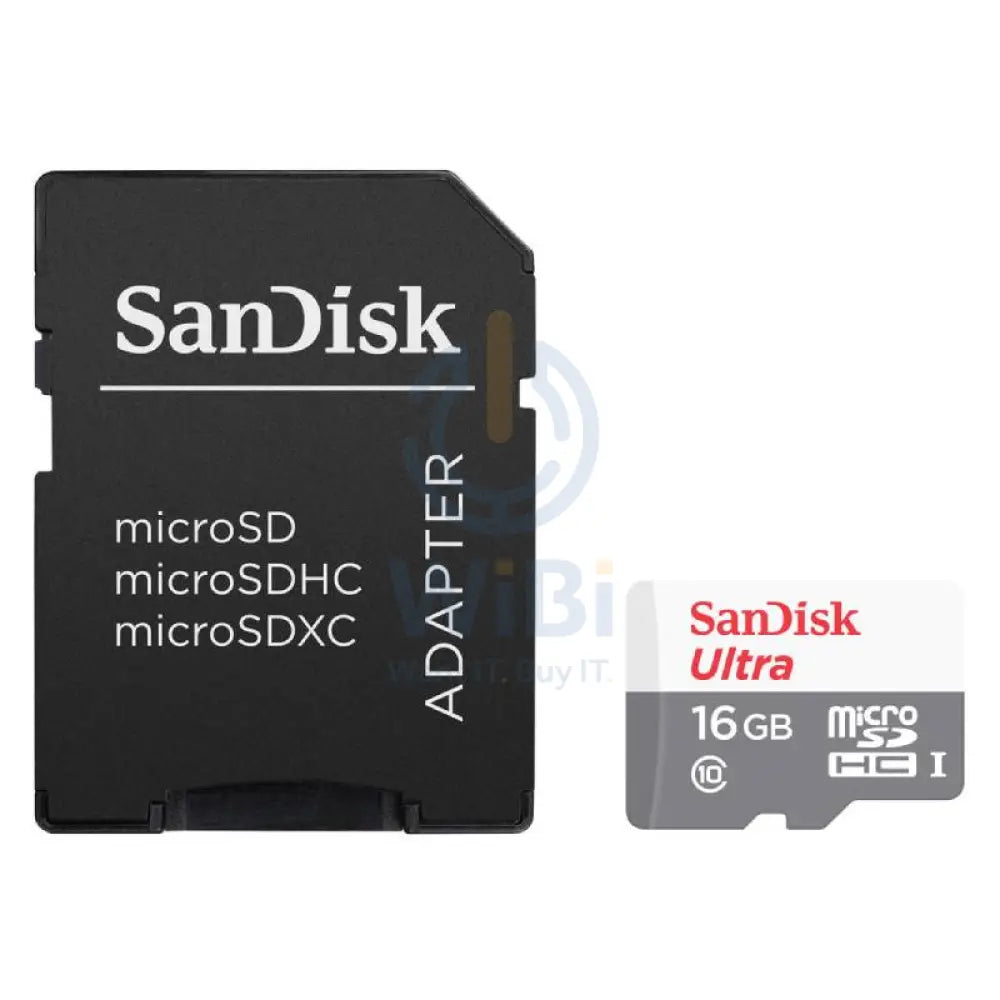SanDisk Ultra MICROSDHC With SD Adapter - 16GB / Up to 80MB/S Storage > Memory Cards