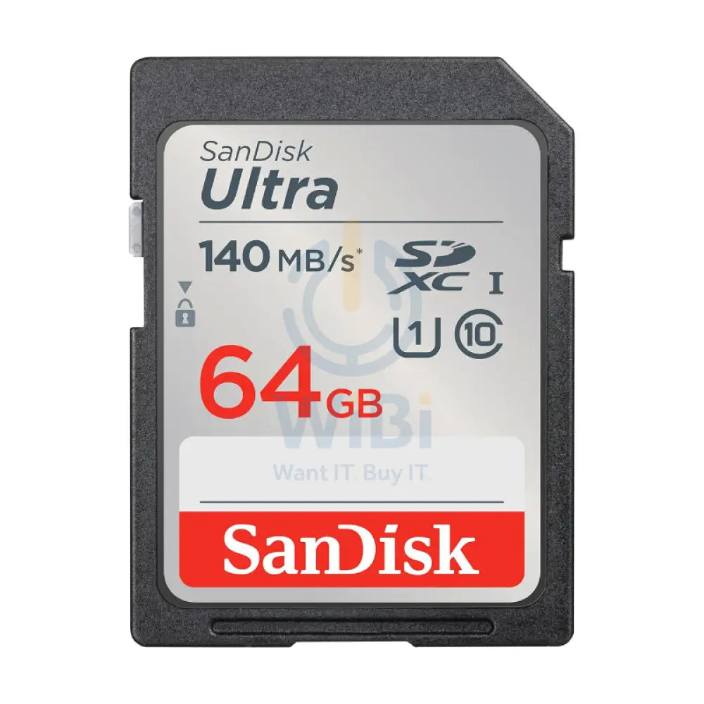SanDisk Ultra SDHC/SDXC UHS-I Card - 64GB / Up to 140 MB/s Storage > Memory Cards