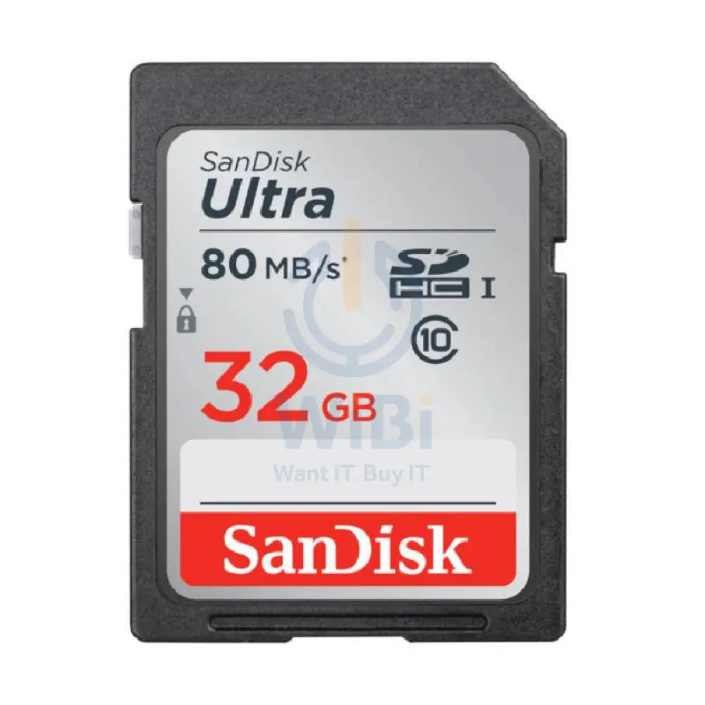 SanDisk Ultra SDHC UHS-I and SDXC UHS-I Card - 32GB / Up to 80MB/s Storage > Memory Cards