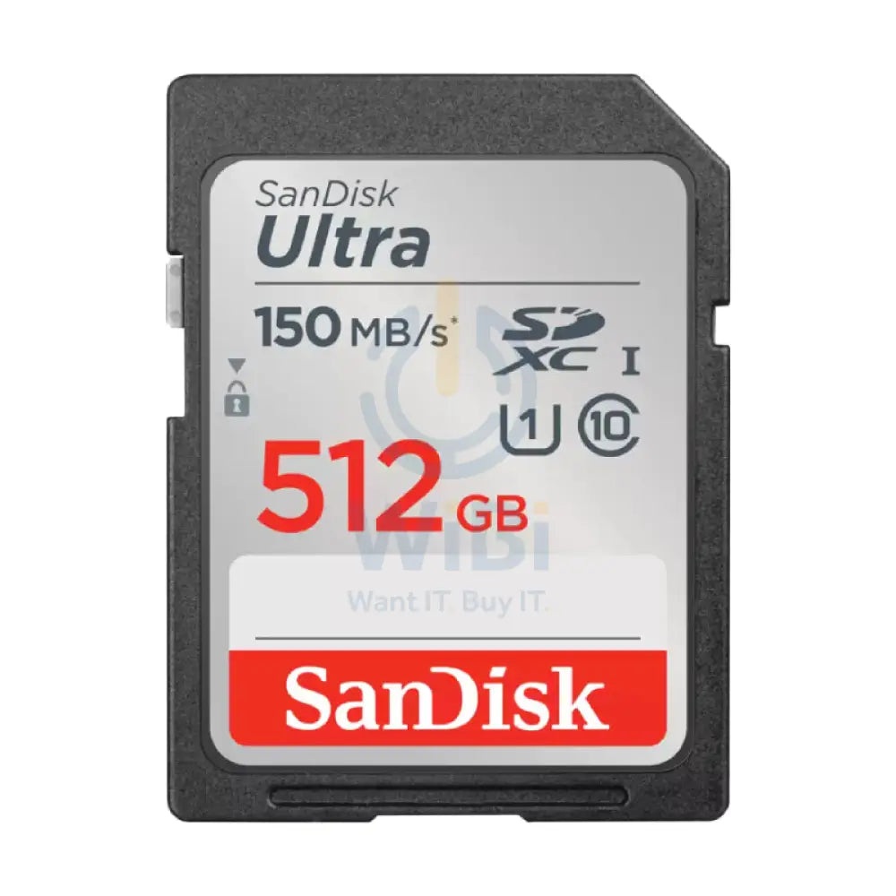 SanDisk Ultra SDHC UHS-I and SDXC UHS-I Card - 512GB / Up to 150MB/s Storage > Memory Cards