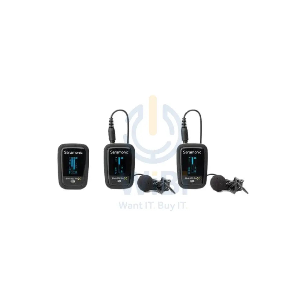 Saramonic 3.5mm 2.4G Dual Channel Wireless Microphone with Charging Case Blink500 ProX B2 Accessories > Audio >