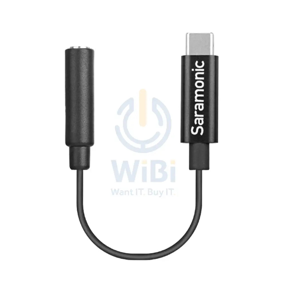 Saramonic 3.5mm Female TRS to Type-C Adapter Cable - Black Accessories > Cables & Converters > Cables