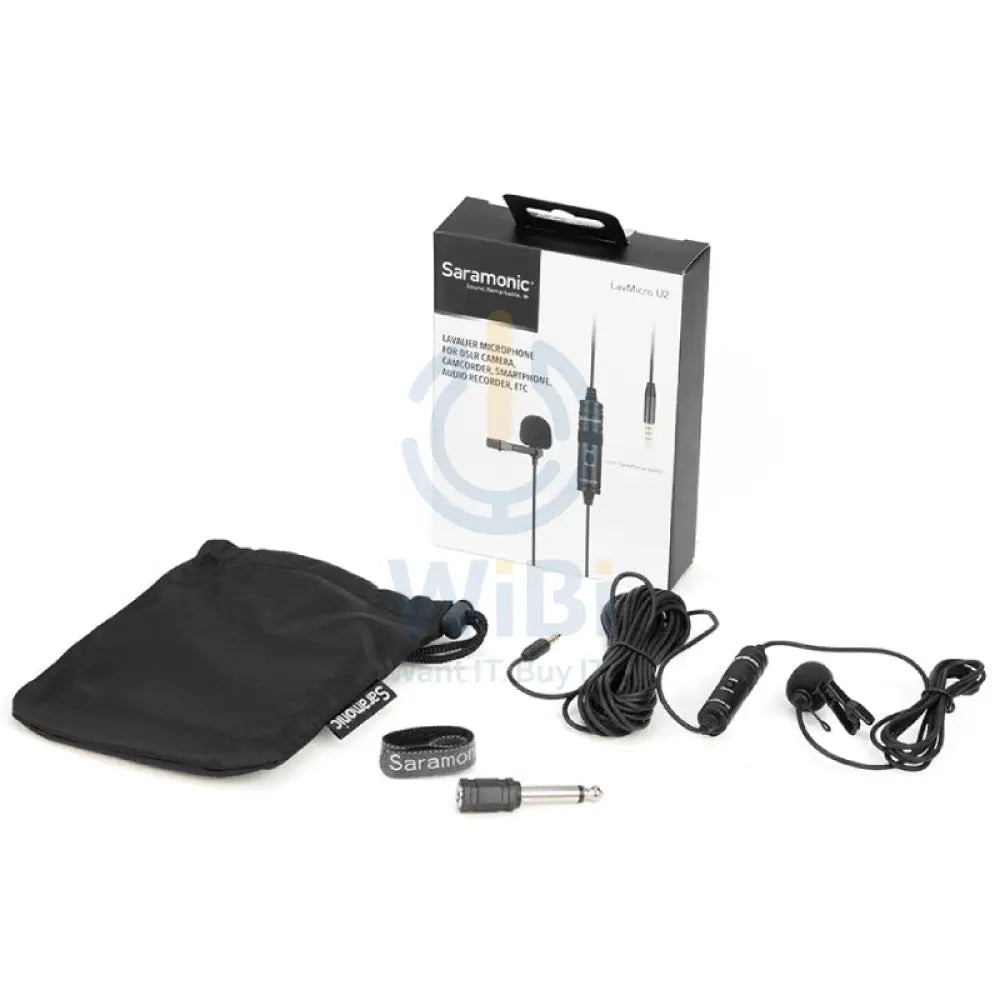 Saramonic LAVMICRO U2 Ultracompact Clip-On Lavalier Microphone - 6 Meter / Black Accessories > Audio > Microphone