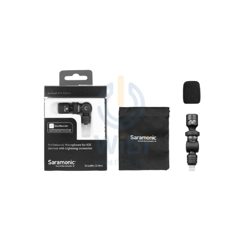 Saramonic SmartMic Di Mini Professional Microphone for iOS Devices with Lightning Connector - Black Accessories > Audio