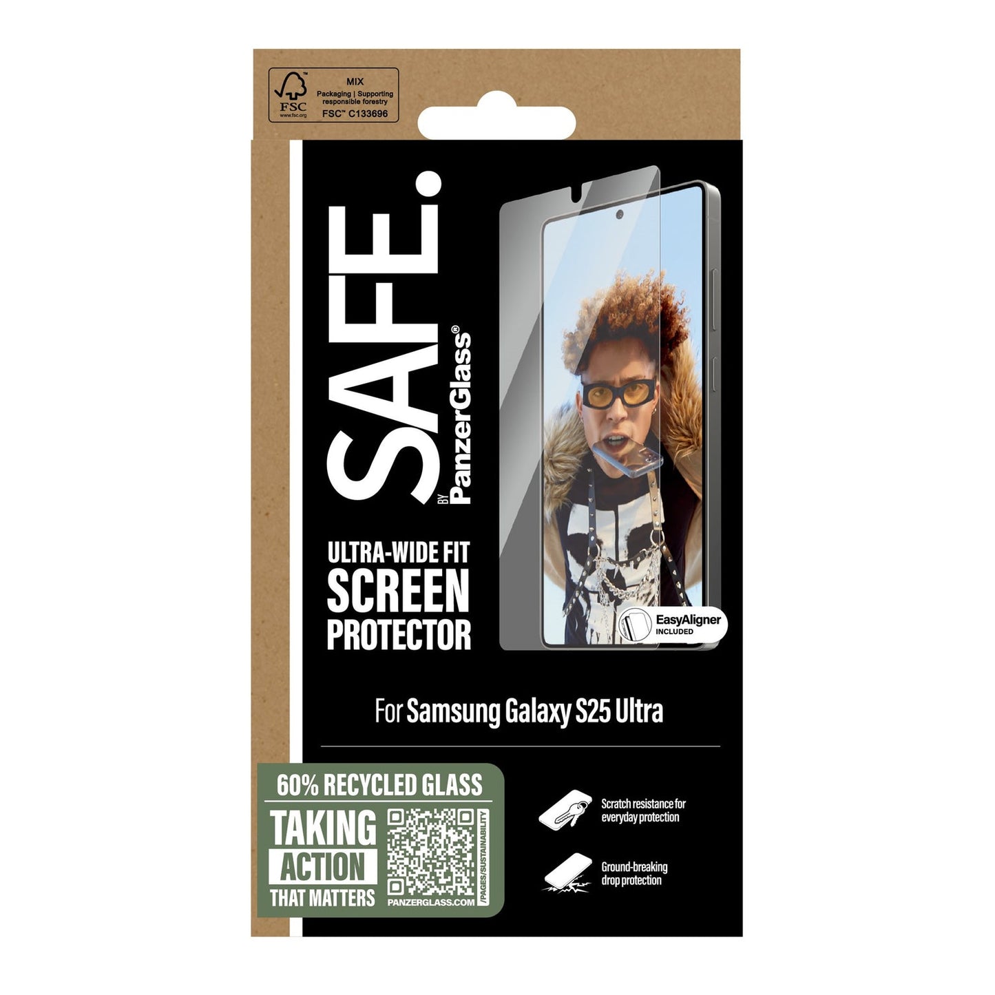 PanzerGlass Screen Protector - for Samsung Galaxy S25 Ultra / Ultra-Wide Fit. WA