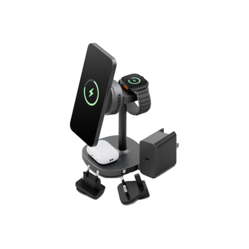 Energea Magarctic Stand Cool Charging Stand With Retractable Cable - 65W / Gunmetal