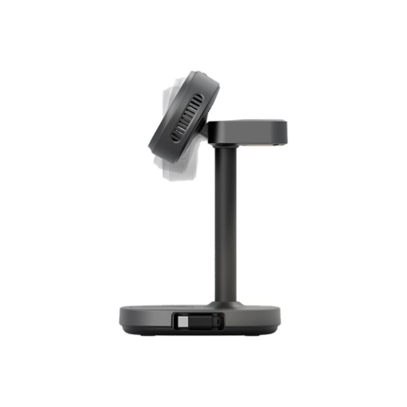 Energea Magarctic Stand Cool Charging Stand With Retractable Cable - 65W / Gunmetal