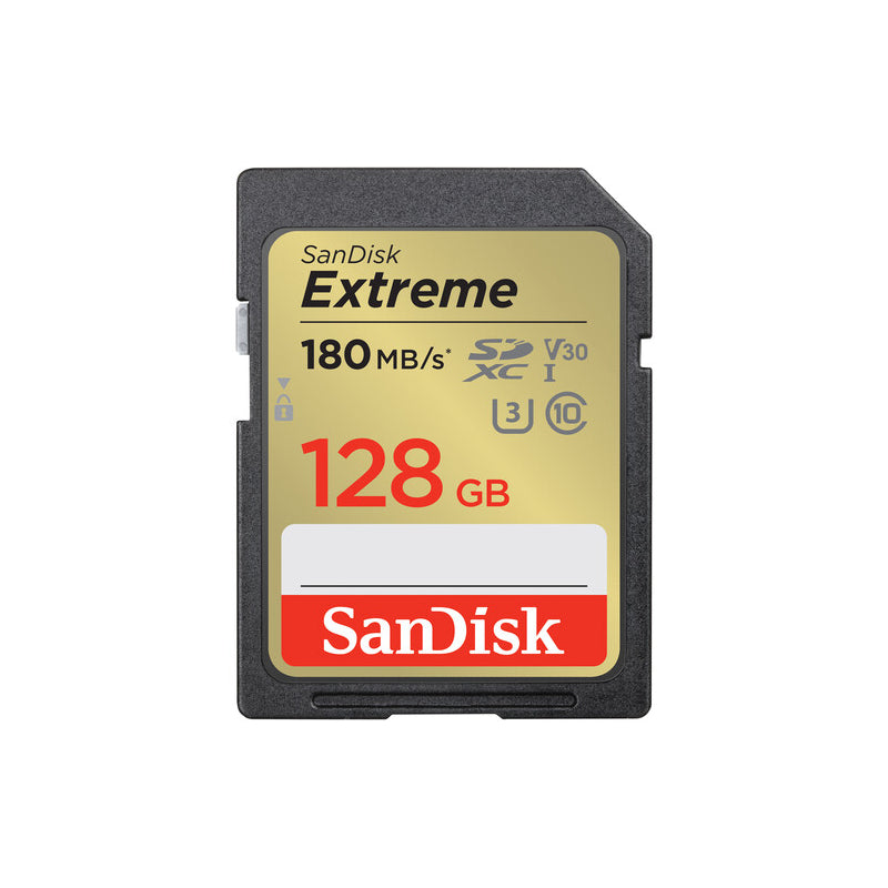 SanDisk Extreme SD UHS-I Card - 128GB / Up to 180MB/s