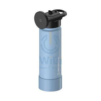 Bundle Offer - Scosche MagicMount Flask 650 ml Stainless Steel Insulated Water Bottle - Blue + Ice Towel (Sleeve Packaging) - Gray +  Seawag Mela Universal SmartPhone WaterProof Case - Black + Waboba Classic Soccer ball - Sport line