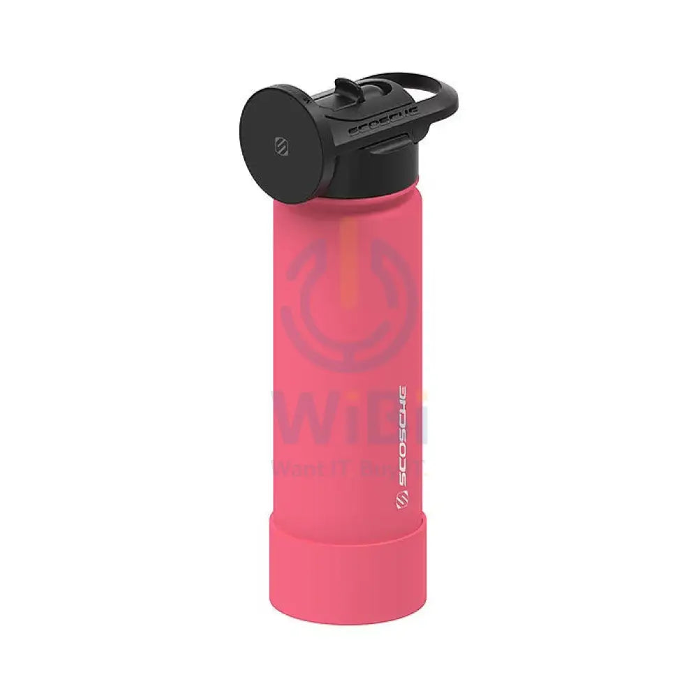Scosche MagicMount Flask 22oz (650 ml) Stainless Steel Insulated Water Bottle with Magnetic Cell Phone Holder and