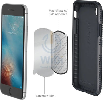 Scosche MagicMount Magnetic Mount Replacement Plate Kit for Mobile Devices - Black Accessories > Mobiles & Tablets >