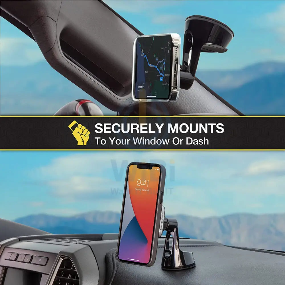 Scosche MagicMount Pro 2 Universal Magsafe/Magnetic Suction Cup Mount for Car - Black Accessories > Mobiles & Tablets