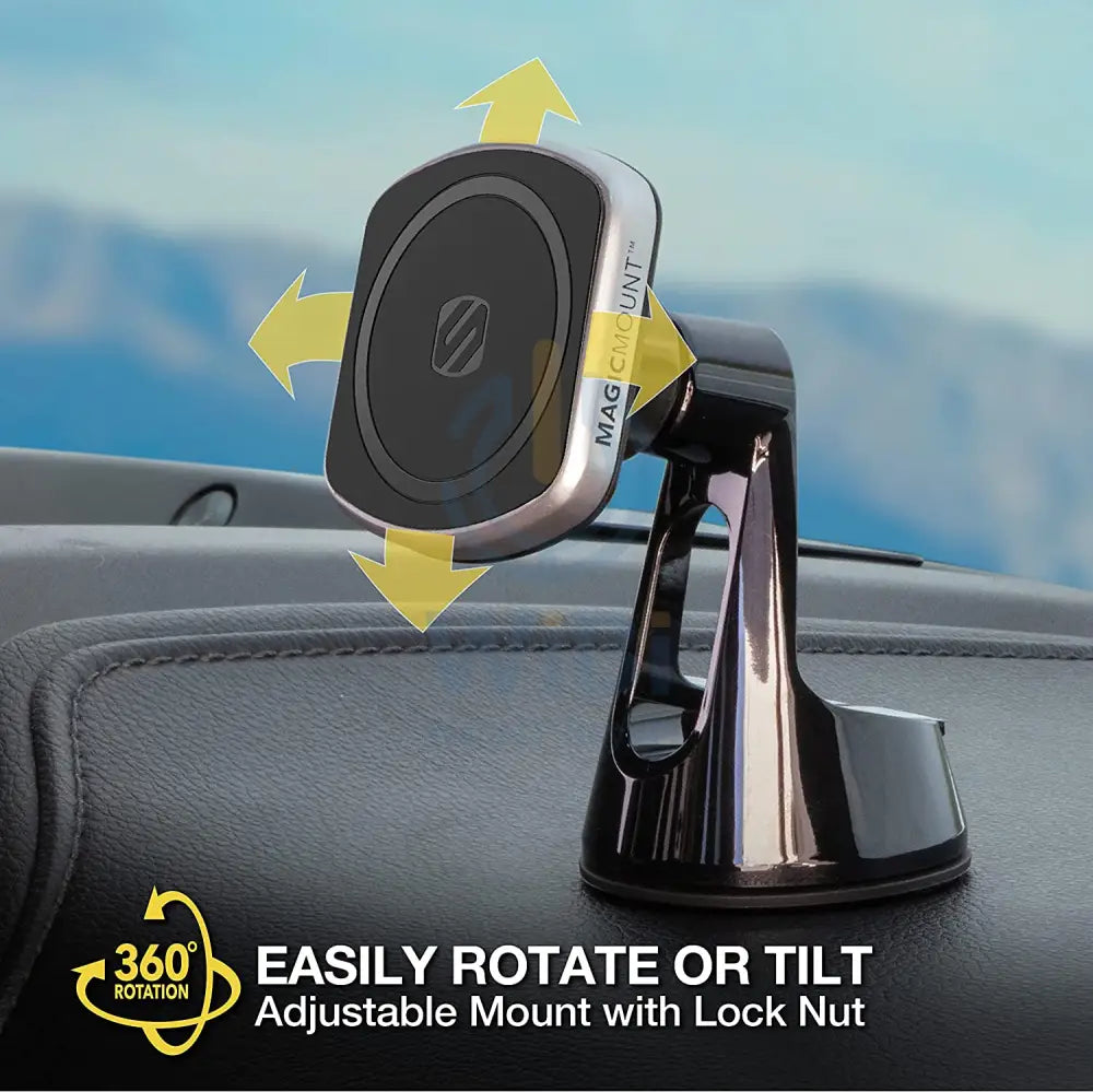 Scosche MagicMount Pro 2 Universal Magsafe/Magnetic Suction Cup Mount for Car - Black Accessories > Mobiles & Tablets