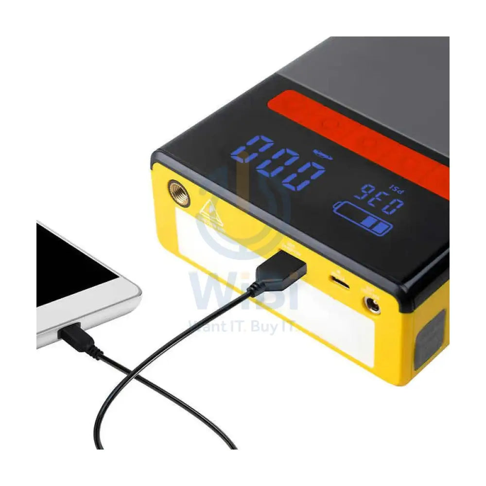 Shell SH816 16000mAh / 4 cells Portable Lithium Jump Starter with Air Pump Accessories > Power Adapters
