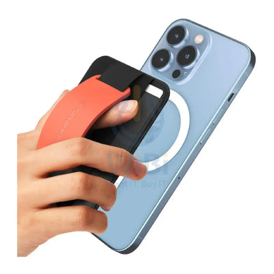 Sinjimoru 3-in-1 MagSafe Wallet M-Band Grip - Clementine Accessories > Mobiles & Tablets > Mobiles > Grips