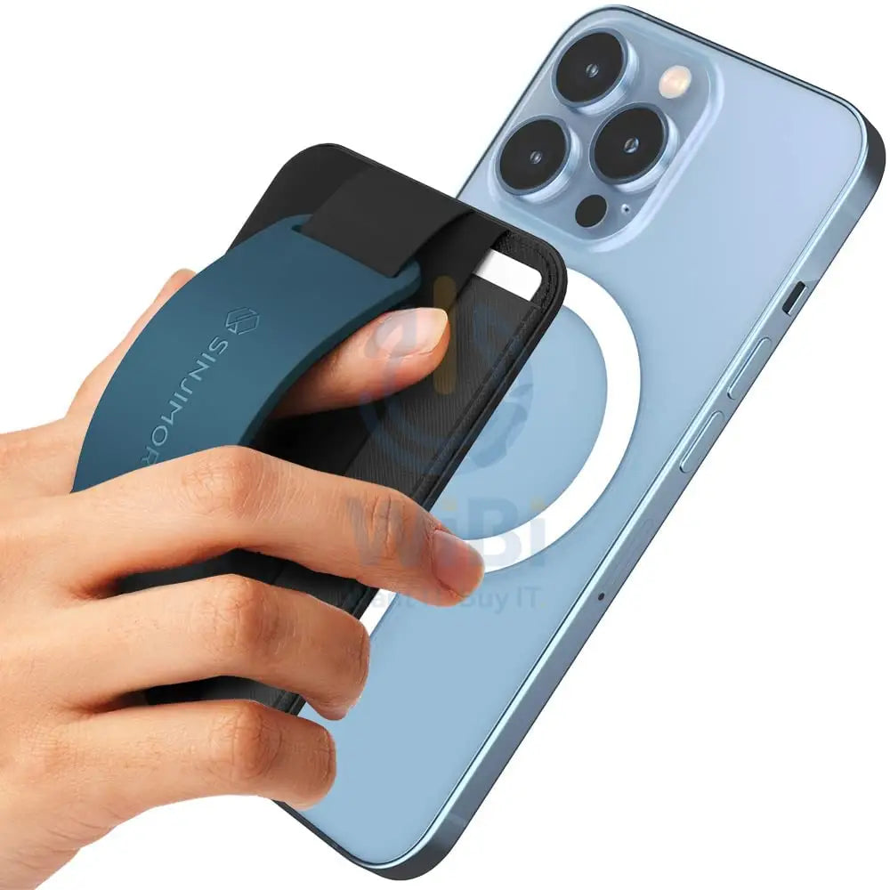 Sinjimoru M-Band Grip for Magsafe 3 in 1 Wallet - Blue Accessories > Mobiles & Tablets > Mobiles > Grips