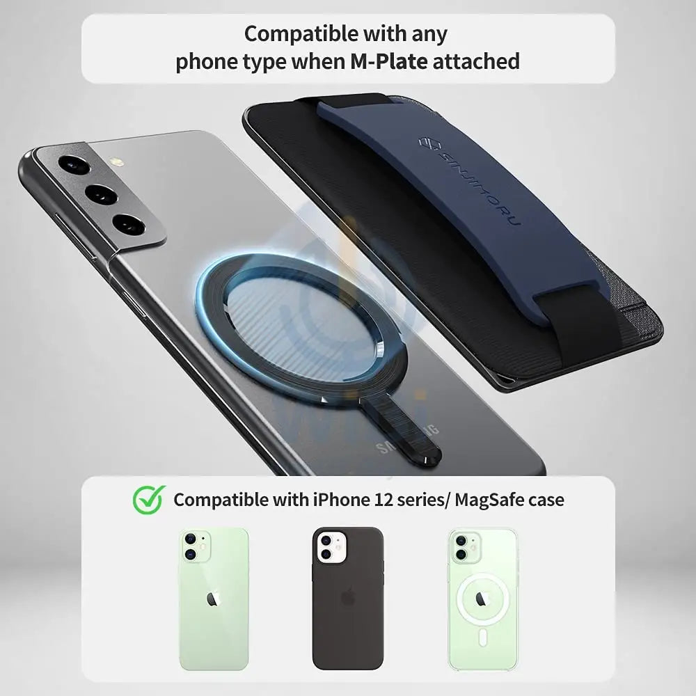 Sinjimoru M-Band Grip for Magsafe 3 in 1 Wallet - Olive Gray Accessories > Mobiles & Tablets > Mobiles > Mobile Holder
