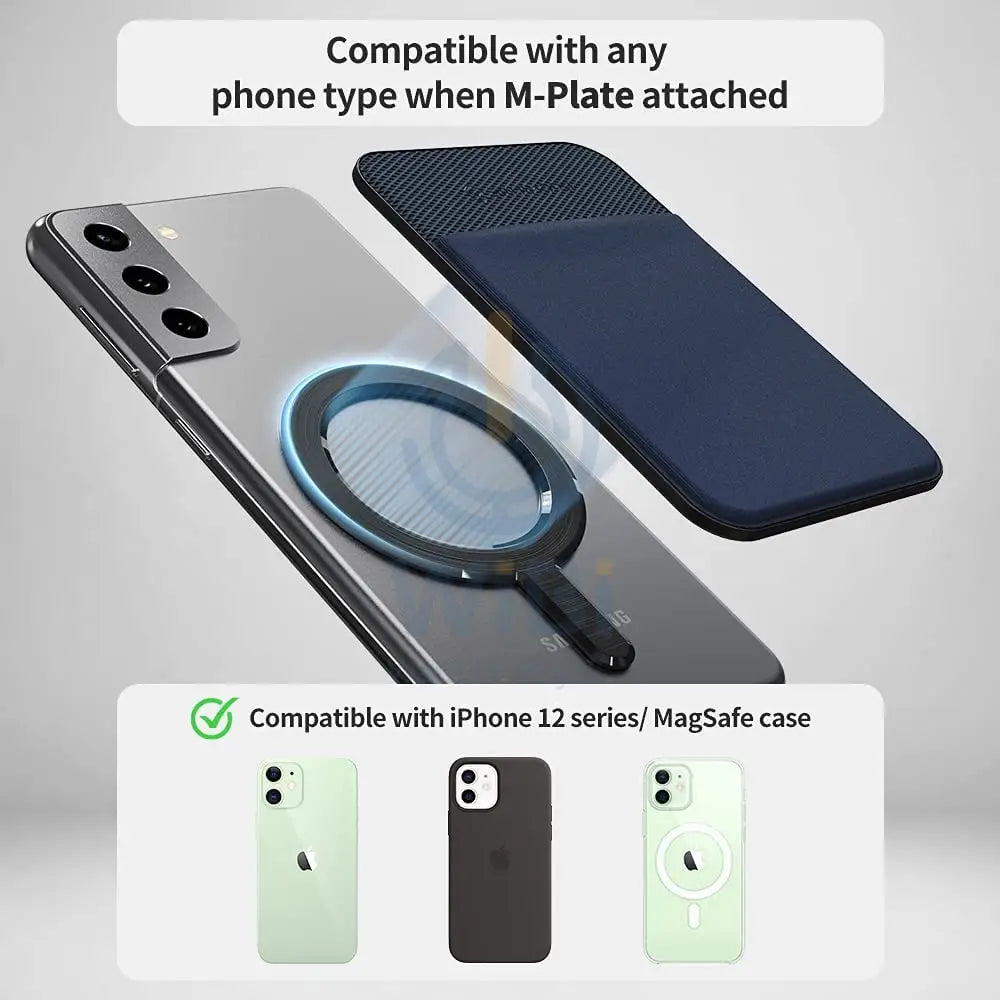 Sinjimoru M-Basic Magnetic Wallet for Apple Magsafe - Black - Black Accessories > Mobiles & Tablets