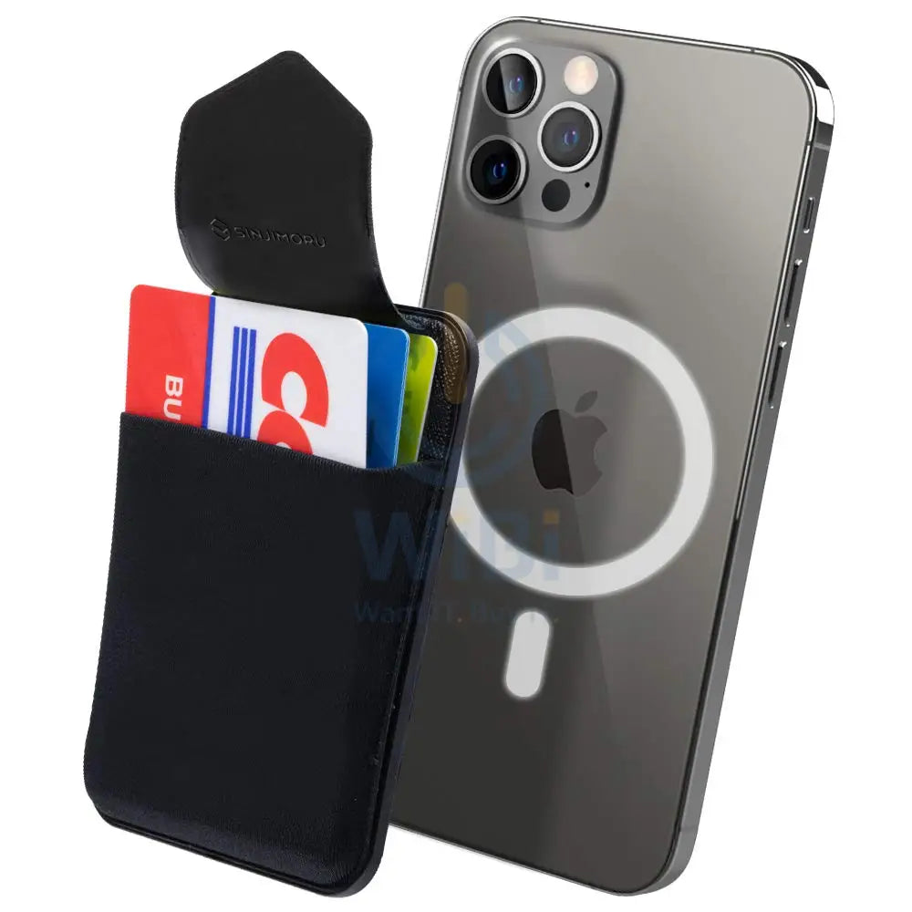 Sinjimoru M-Flap Magnetic Wallet for Apple MagSafe - Black Accessories > Mobiles & Tablets