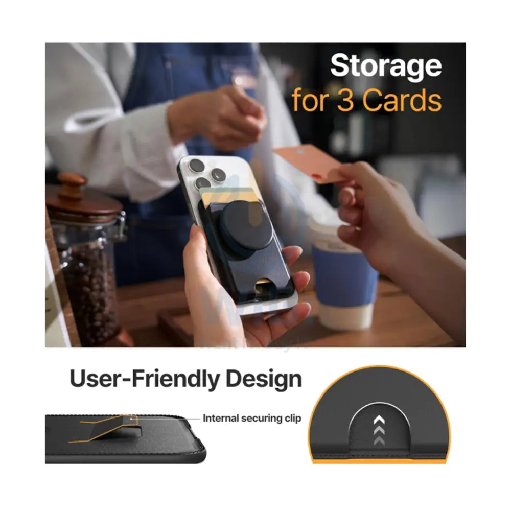 Sinjimoru M-Tap Tok Grip Wallet - Black Accessories > Mobiles & Tablets > Mobiles > Grips