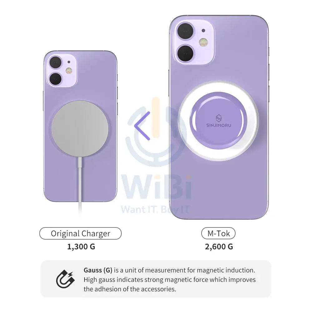 Sinjimoru M-Tok MagSafe Pop Grip - Lavender Accessories > Mobiles & Tablets > Mobiles > Grips