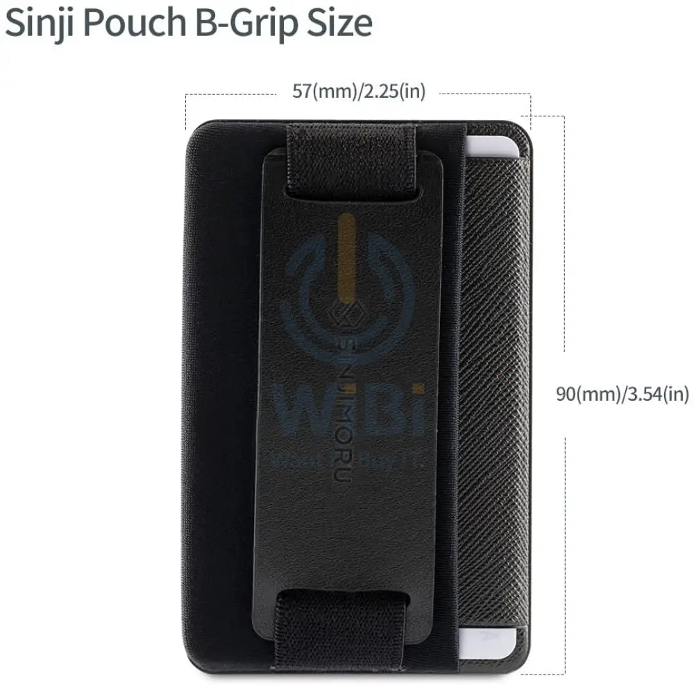 Sinjimoru Sinji Pouch B-Grip Phone Grip Card Holder with Phone Stand - Black Accessories > Mobiles & Tablets > Mobiles