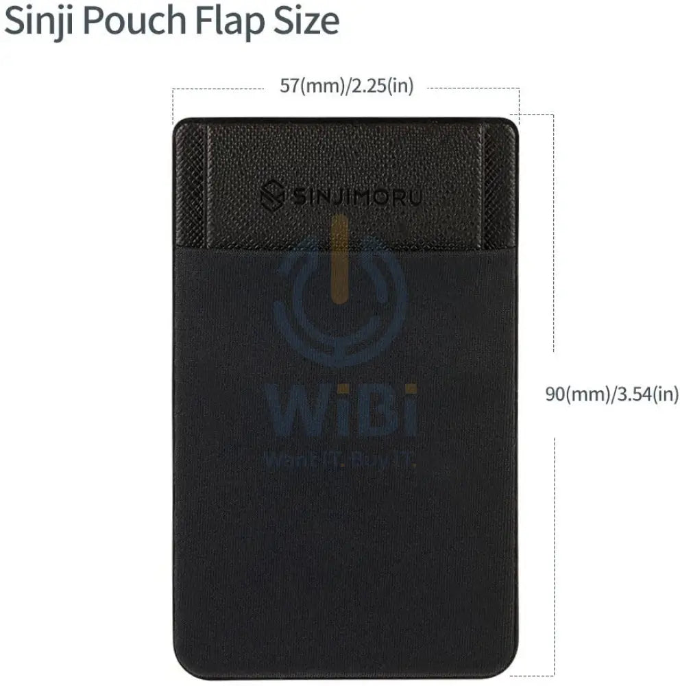 Sinjimoru Sinji Pouch Flap Secure Card Holder for back of phone - Black Accessories > Mobiles & Tablets
