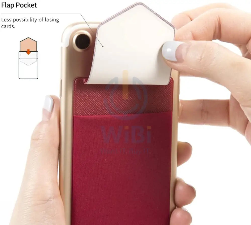 Sinjimoru Sinji Pouch Flap Secure Card Holder for back of phone - Black Accessories > Mobiles & Tablets