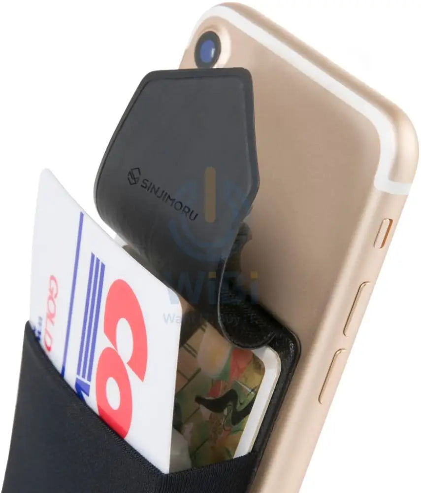 Sinjimoru Sinji Pouch Flap Secure Card Holder for back of phone - Black Accessories > Mobiles & Tablets